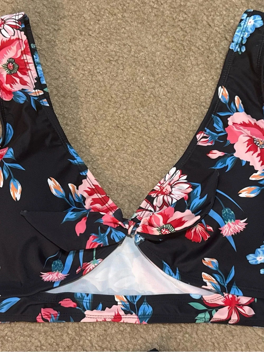 NWOT Tropical Floral Bikini High Rise Swimsuit Set US 16 / XL / Plus Size